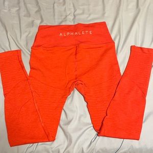Alphalete Revival R6 Leggings - Coral Red